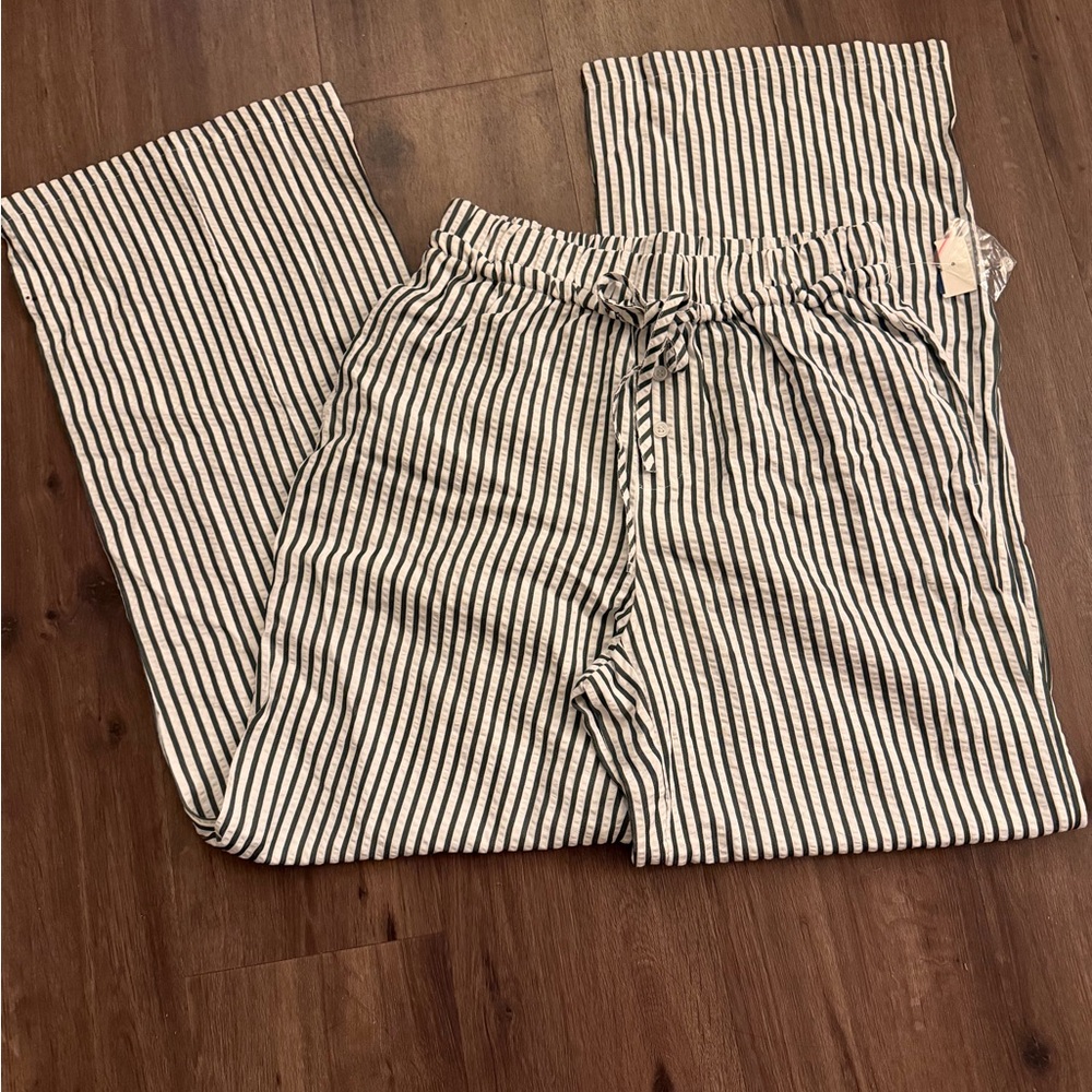 Sincerely Jules Black & White Striped Drawstring Wide-Leg Pants